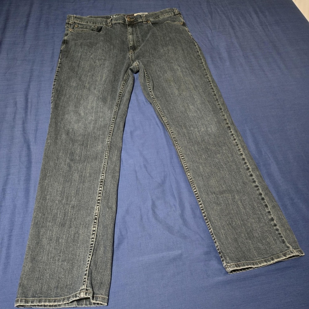 True Nation Jeans Mens 42x34 Blue Athletic Fit Denim Stretch Casual Medium Wash